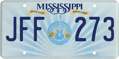 MS license plate JFF273