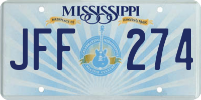 MS license plate JFF274