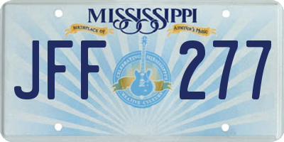 MS license plate JFF277