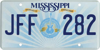 MS license plate JFF282
