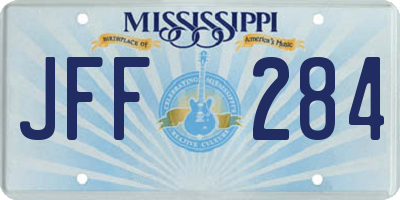MS license plate JFF284