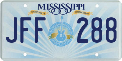 MS license plate JFF288
