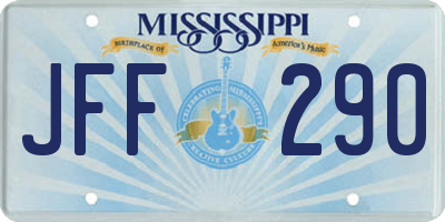 MS license plate JFF290
