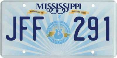 MS license plate JFF291