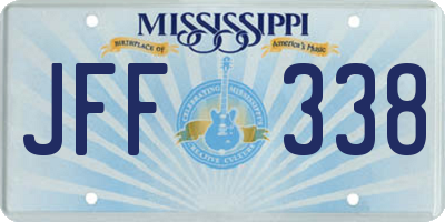 MS license plate JFF338