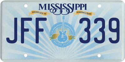 MS license plate JFF339
