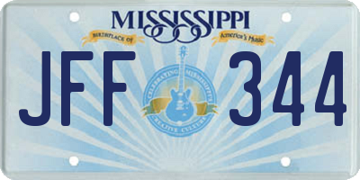 MS license plate JFF344