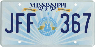 MS license plate JFF367