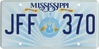 MS license plate JFF370