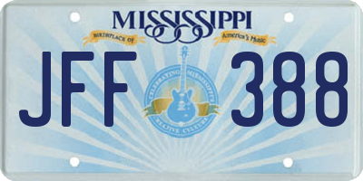 MS license plate JFF388