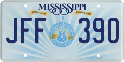 MS license plate JFF390
