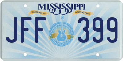 MS license plate JFF399