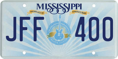 MS license plate JFF400