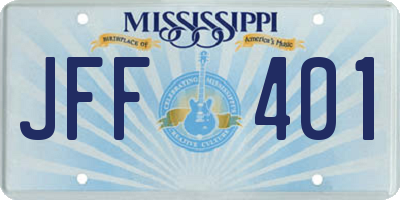 MS license plate JFF401