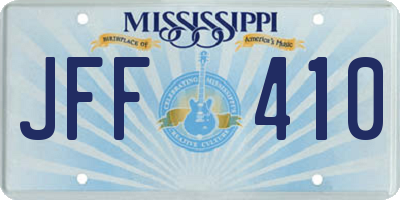 MS license plate JFF410