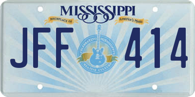 MS license plate JFF414