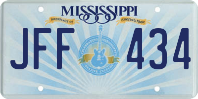 MS license plate JFF434