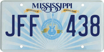 MS license plate JFF438