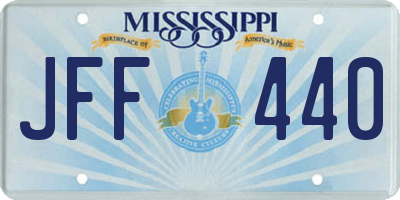 MS license plate JFF440