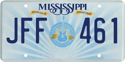 MS license plate JFF461