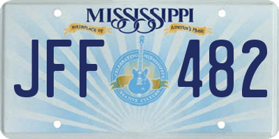 MS license plate JFF482