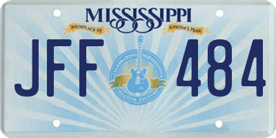 MS license plate JFF484