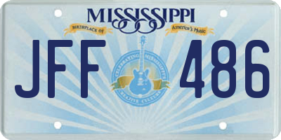 MS license plate JFF486