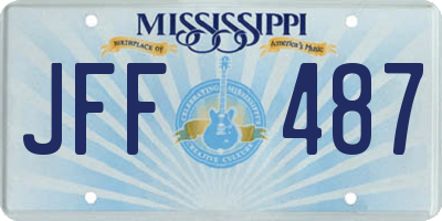 MS license plate JFF487