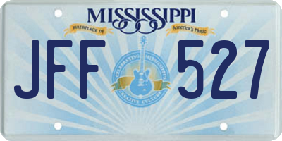 MS license plate JFF527