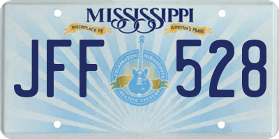 MS license plate JFF528