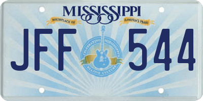 MS license plate JFF544