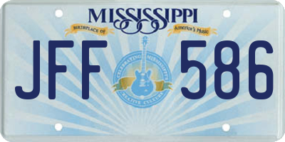 MS license plate JFF586