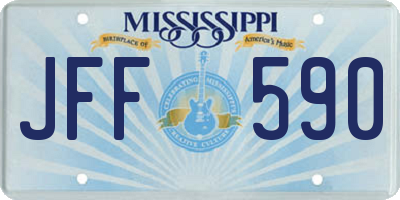 MS license plate JFF590