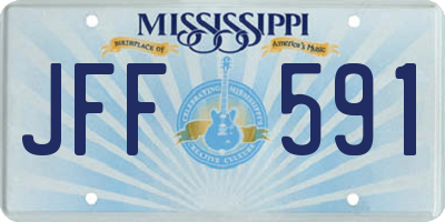 MS license plate JFF591