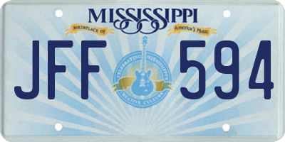 MS license plate JFF594