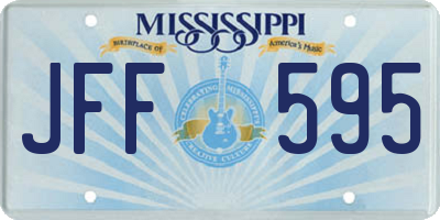 MS license plate JFF595
