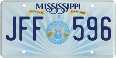 MS license plate JFF596