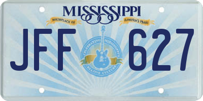 MS license plate JFF627
