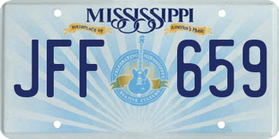 MS license plate JFF659