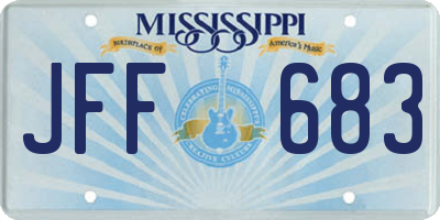 MS license plate JFF683