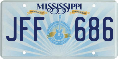 MS license plate JFF686