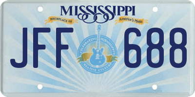 MS license plate JFF688