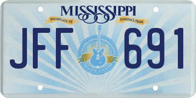 MS license plate JFF691