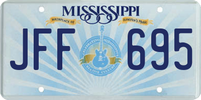 MS license plate JFF695
