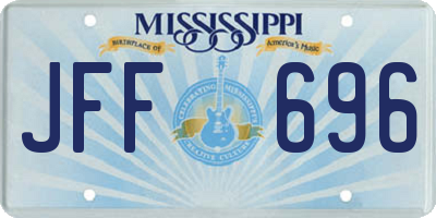 MS license plate JFF696