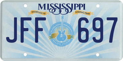 MS license plate JFF697