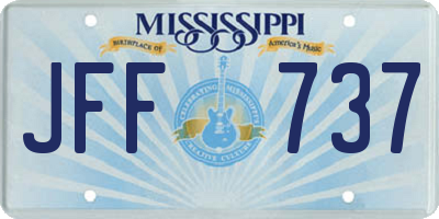 MS license plate JFF737
