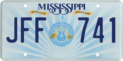 MS license plate JFF741