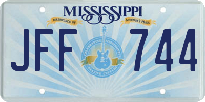 MS license plate JFF744