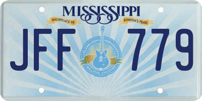 MS license plate JFF779